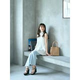 Mafmof(マフモフ)10.5cmウエッジソールビジューストラップサンダル | Mafmof | 詳細画像4