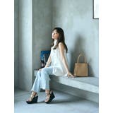 Mafmof(マフモフ)10.5cmウエッジソールビジューストラップサンダル | Mafmof | 詳細画像8