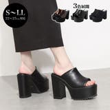 Mafmof(マフモフ)13cmヒール厚底ユニットソールミュールサンダル | Mafmof | 詳細画像1 