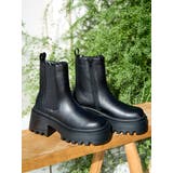 Mafmof(マフモフ)8cm厚底トラックソールサイドゴアショートブーツ | Mafmof | 詳細画像8