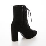 Mafmof9cmヒールストーム入りチャンキーヒールレースアップブーツ | Mafmof | 詳細画像12