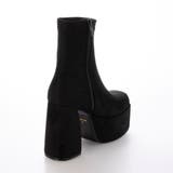 Mafmof(マフモフ)11 5cmバルキーヒールプランプサイドゴアショートブー… | Mafmof | 詳細画像11 