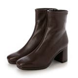 ダークブラウン・PU | Realta(レアルタ)6 5cmヒールセンターシームスクエアトゥストレッチスト… | Mafmof