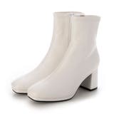 ホワイト・PU | Realta(レアルタ)6 5cmヒールセンターシームスクエアトゥストレッチスト… | Mafmof