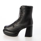 Mafmof9cmチャンキーヒール厚底プラットフォームレースアップショートブーツ… | Mafmof | 詳細画像10