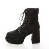 Mafmof9cmチャンキーヒール厚底プラットフォームレースアップショートブーツ… | Mafmof | 詳細画像11