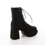 Mafmof9cmチャンキーヒール厚底プラットフォームレースアップショートブーツ… | Mafmof | 詳細画像17