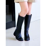 Realta(レアルタ)3.5cmヒールスクエアトゥワイドロングブーツ | Mafmof | 詳細画像6