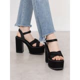 Mafmof(マフモフ)13cmヒール厚底ユニットソールクロスベルトサンダル | Mafmof | 詳細画像14 