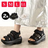 Mafmof(マフモフ)8cm厚底メガソールトリプルベルトスポーツサンダル | Mafmof | 詳細画像1
