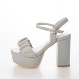 Mafmof(マフモフ)11cmチャンキーヒールシフォンギャザー厚底サンダル | Mafmof | 詳細画像10