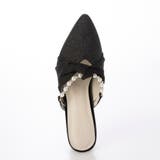 Realta(レアルタ)4.5cmヒールパール×シフォンリボンミュールサンダル | Mafmof | 詳細画像6