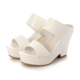 ホワイト・PU | ElvisLuce9 5cm厚底ウェッジソールダブルベルトサンダル | Mafmof