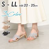 Realta(レアルタ)スクエアトゥキラキラビジューミュールサンダル | Mafmof | 詳細画像1