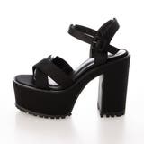 Mafmof(マフモフ)13cmヒール厚底ユニットソールクロスベルトサンダル | Mafmof | 詳細画像16 