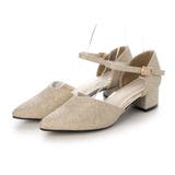 ゴールド・ラメ | Realta(レアルタ)4cmローヒールキラキララメチャンキーヒールパンプス | Mafmof