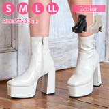 Mafmof(マフモフ)12cmチャンキーヒールストレッチショートブーツ | Mafmof | 詳細画像1