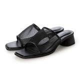 ブラック | Realta(レアルタ)4cmヒールシアーメッシュサンダル | Mafmof