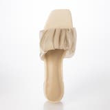Realta(レアルタ)3.5cmヒールシフォンギャザーミュールサンダル | Mafmof | 詳細画像7 
