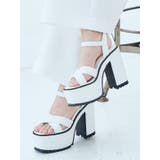 Mafmof(マフモフ)13cmヒール厚底ユニットソールクロスベルトサンダル | Mafmof | 詳細画像5 