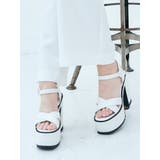 Mafmof(マフモフ)13cmヒール厚底ユニットソールクロスベルトサンダル | Mafmof | 詳細画像13 