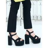 Mafmof(マフモフ)13cmヒール厚底ユニットソールクロスベルトサンダル | Mafmof | 詳細画像7 