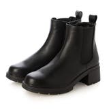 ブラック・PU | Realta(レアルタ)5 5cmヒール高グリップ防滑ソールサイドゴアショートブ… | Mafmof