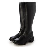 ブラック・PU | Realta(レアルタ)5.5cmヒール高グリップ防滑ソールロングブーツ | Mafmof