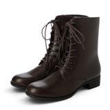 ダークブラウン・PU | Realta(レアルタ)3 5cmヒール高グリップ防滑ソールレースアップショート… | Mafmof