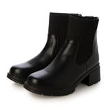 ブラック | Realta(レアルタ)5 5cmヒール高グリップ防滑ソールリブニットバックジッ… | Mafmof