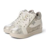 シルバー | Realta(レアルタ)5.5cmキラキラビジューインヒールスニーカー | Mafmof