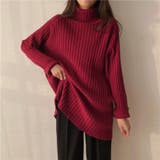 優しい質感タートルネックで暖か美シルエットリブニット シンプル韓国ファッション | maison de LATIR | 詳細画像25