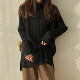 優しい質感タートルネックで暖か美シルエットリブニット シンプル韓国ファッション | maison de LATIR | 詳細画像3