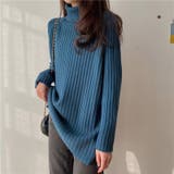 優しい質感タートルネックで暖か美シルエットリブニット シンプル韓国ファッション | maison de LATIR | 詳細画像15