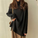 優しい質感タートルネックで暖か美シルエットリブニット シンプル韓国ファッション | maison de LATIR | 詳細画像2