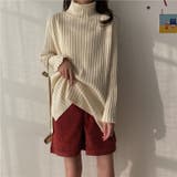 優しい質感タートルネックで暖か美シルエットリブニット シンプル韓国ファッション | maison de LATIR | 詳細画像13