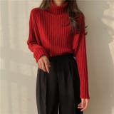 優しい質感タートルネックで暖か美シルエットリブニット シンプル韓国ファッション | maison de LATIR | 詳細画像24