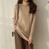 優しい質感タートルネックで暖か美シルエットリブニット シンプル韓国ファッション | maison de LATIR | 詳細画像5