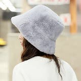 グレー | 暖かかわいい。女子力アップもこもこファーバケットハット ボア ファー | maison de LATIR