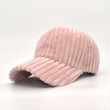 ピンク | コーデのアクセントになるストライプデザインコーデュロイキャップ 冬 帽子 | maison de LATIR
