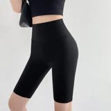 5分ブラック | レギンス スポーツ ヨガ 普段使い 韓国スタイル | maison de LATIR