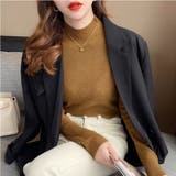 もっちり肌触り着回し力抜群なボトルネックニットトップス 冬 無地 | maison de LATIR | 詳細画像12 