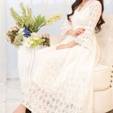 ホワイト | レース ロング ワンピース | maison de LATIR