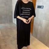ブラック | ロングtシャツ レディース 半袖 | maison de LATIR