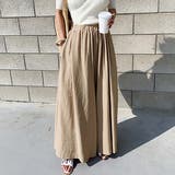 ベージュ | パンツワイドパンツ ガウチョパンツ ハイウエスト | maison de LATIR