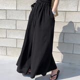 ブラック | パンツワイドパンツ ガウチョパンツ ハイウエスト | maison de LATIR