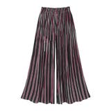 ピンク | マルチストライプ リラックスパンツ シフォン | maison de LATIR