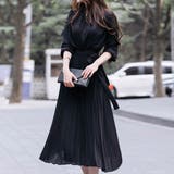 ブラック | プリーツワンピース ワンピース ワンピース | maison de LATIR