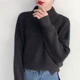 ブラック | ニット セーター 長袖 | maison de LATIR