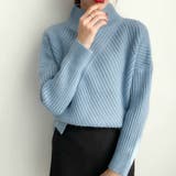 ライトブルー | ニット セーター 長袖 | maison de LATIR